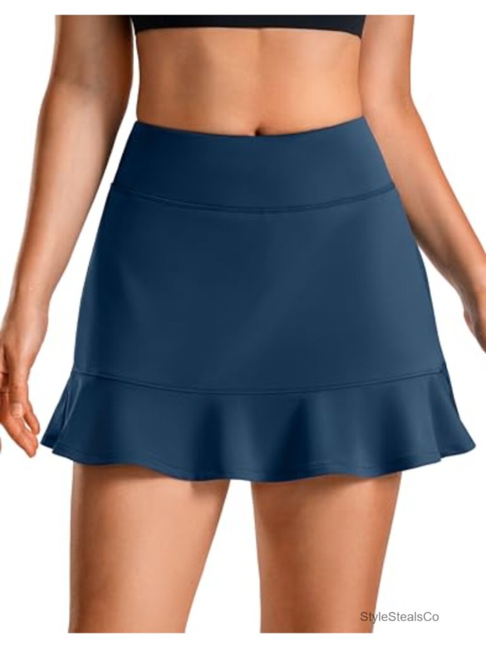 Women's High Waisted Ruffle Tennis Skort with Shorts & Pockets